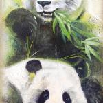 "THE AMBASSADORS " Zoo Atlanta Series
24" x 48" Mixed Media on Reclaimed Wood Panel
SOLD