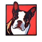 'BOSTON TERRIER" 
12 X 12 Acrylic on WOOD